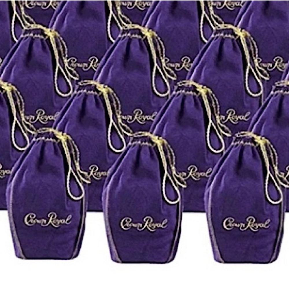 8 BAGS CROWN ROYAL Choose Colors Royal Blue Peach Green Black Tan Gold